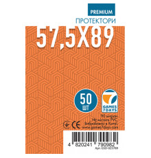  Протектори для карт Games 7 Days 57,5x89 мм Premium Quality