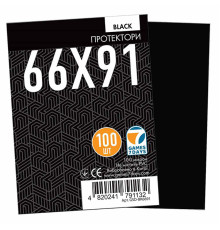 Протектори для карт Games 7 Days 66x91 мм BLACK Premium Quality
