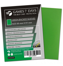 Протектори для карт Games 7 Days 66x91 мм GREEN Premium Quality
