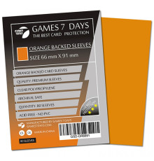 Протектори для карт Games 7 Days 66x91 мм ORANGE Premium Quality