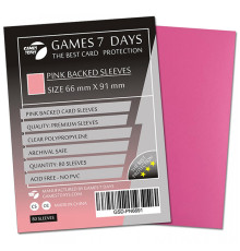 Протектори для карт Games 7 Days 66x91 мм PINK Premium Quality