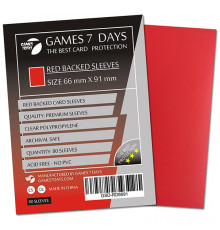 Протектори для карт Games 7 Days 66x91 мм RED Premium Quality