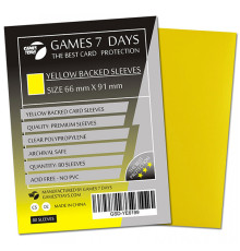  Протектори для карт Games 7 Days 66x91 мм YELLOW Premium Quality