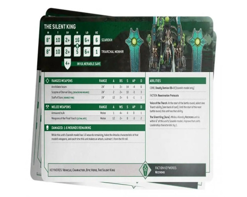 Ігровий набір GW - Warhammer 40000: Datasheet Cards - Necrons (Eng)